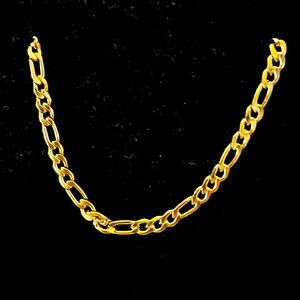 18 k stainless steel fígaro necklace 22 inches in length and 3mm in thickness